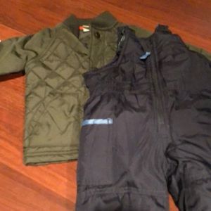 Size 12 months Carters snow pants and 12-18 jacket